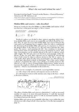 hidden fifths and octaves understanding the rules 